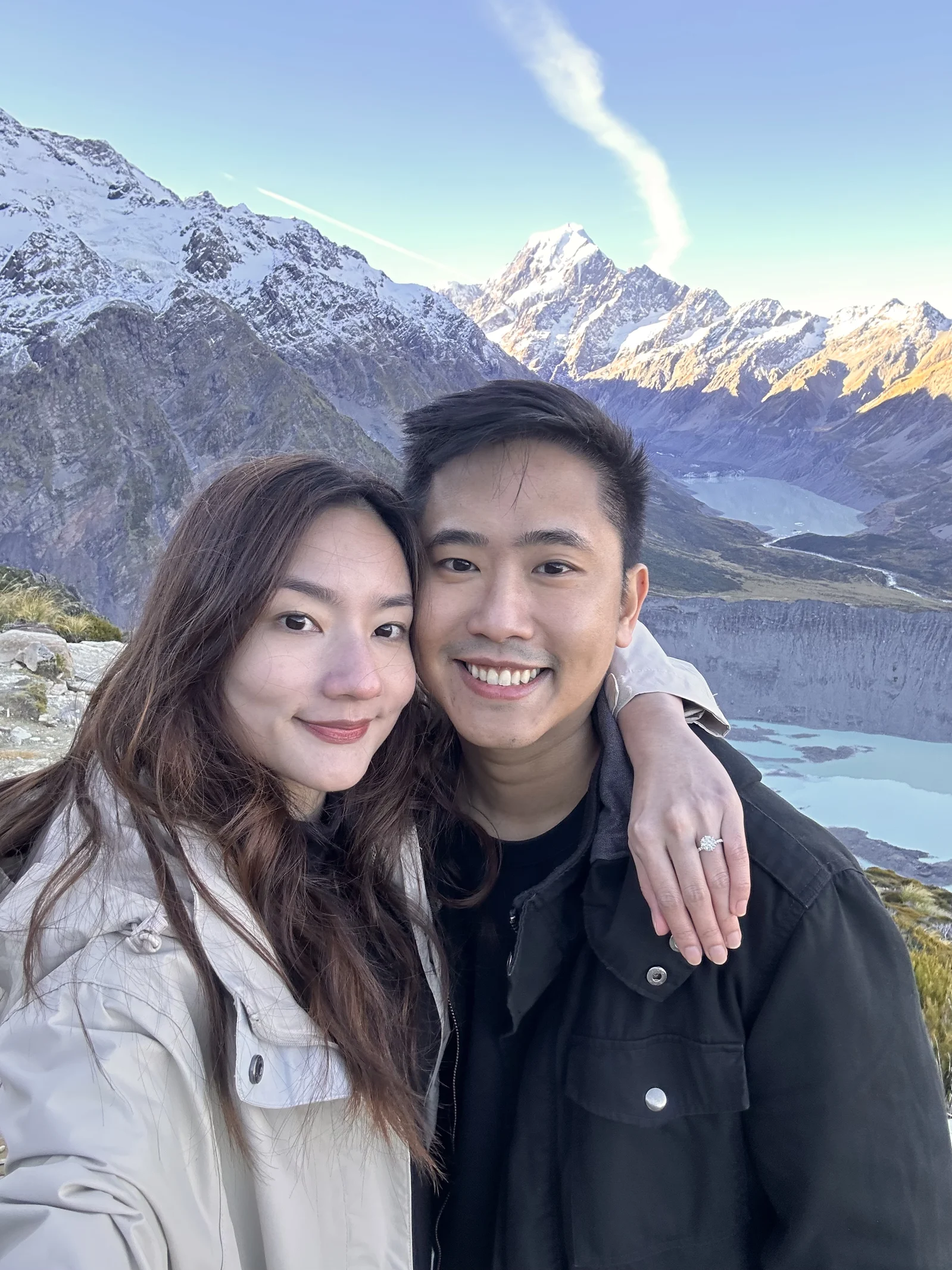 Nikko and Lorraine in front of Mount Cook